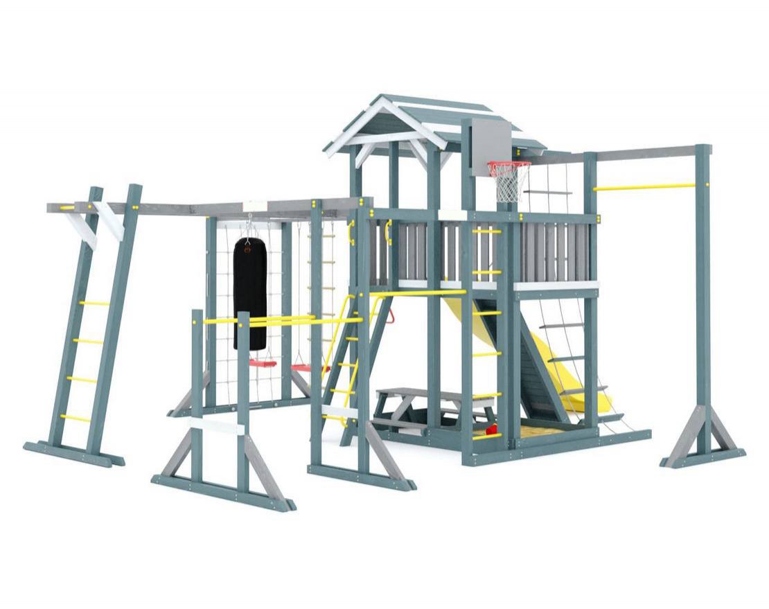 Детская игровая площадка Гигант 4 (индиго) - вид 2