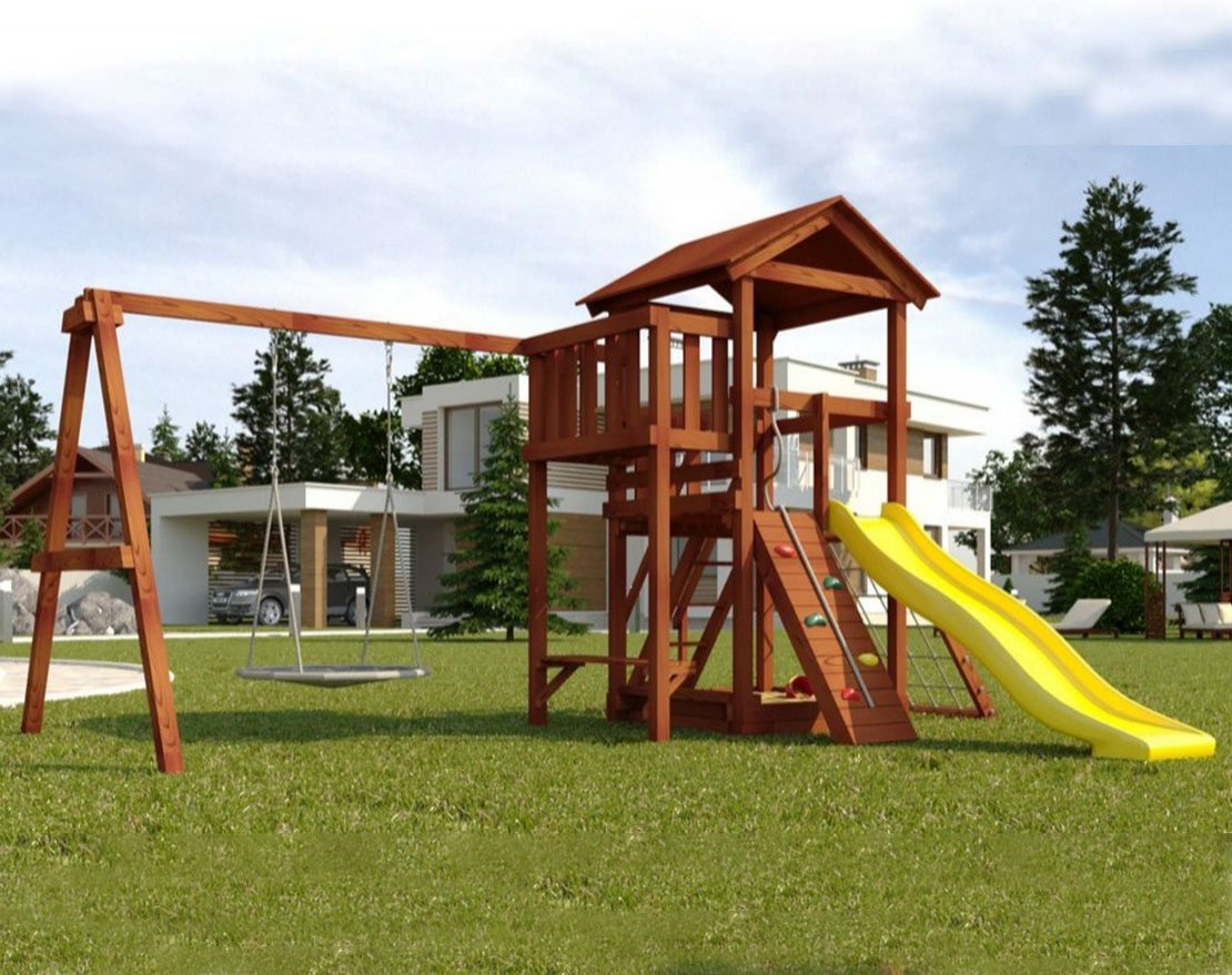 Деревянная детская площадка Гарда 2 Люксен - вид 2