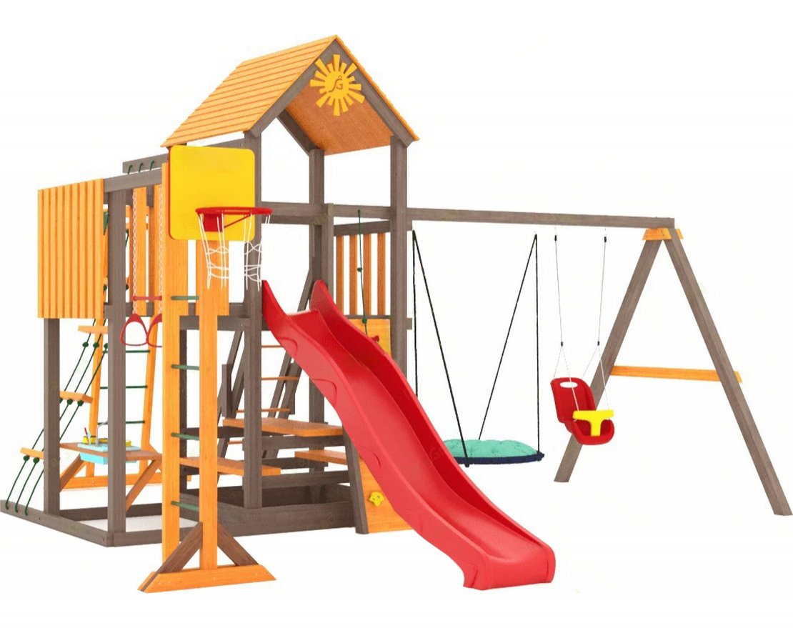 Детская площадка Classic Панда Фани с балконом мод.2 - вид 2