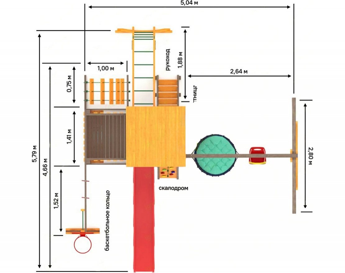 Детская площадка Classic Панда Фани с балконом мод.2 - вид 5