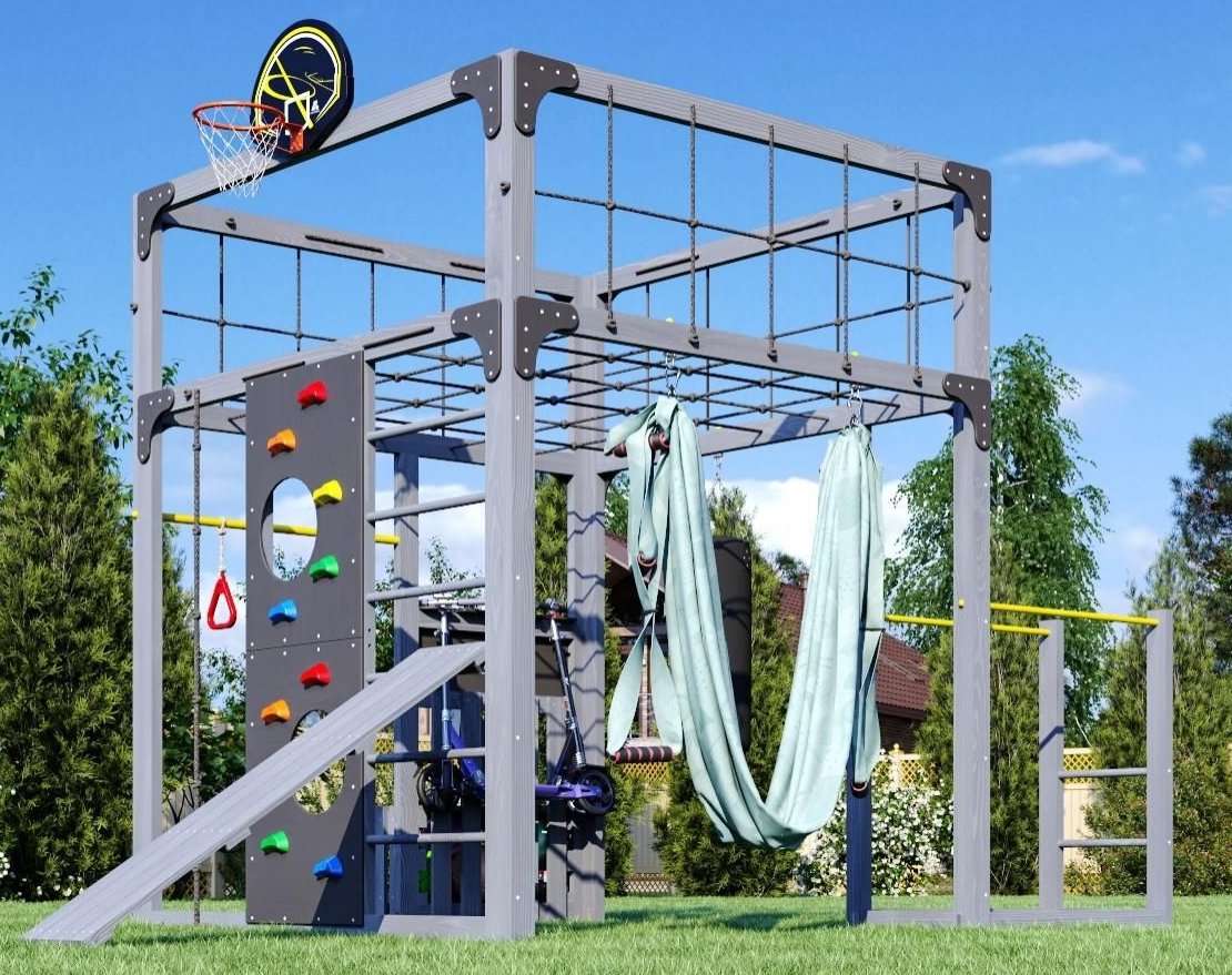 Детский игровой комплекс Куб радости 3 с гамаком для йоги - вид 5