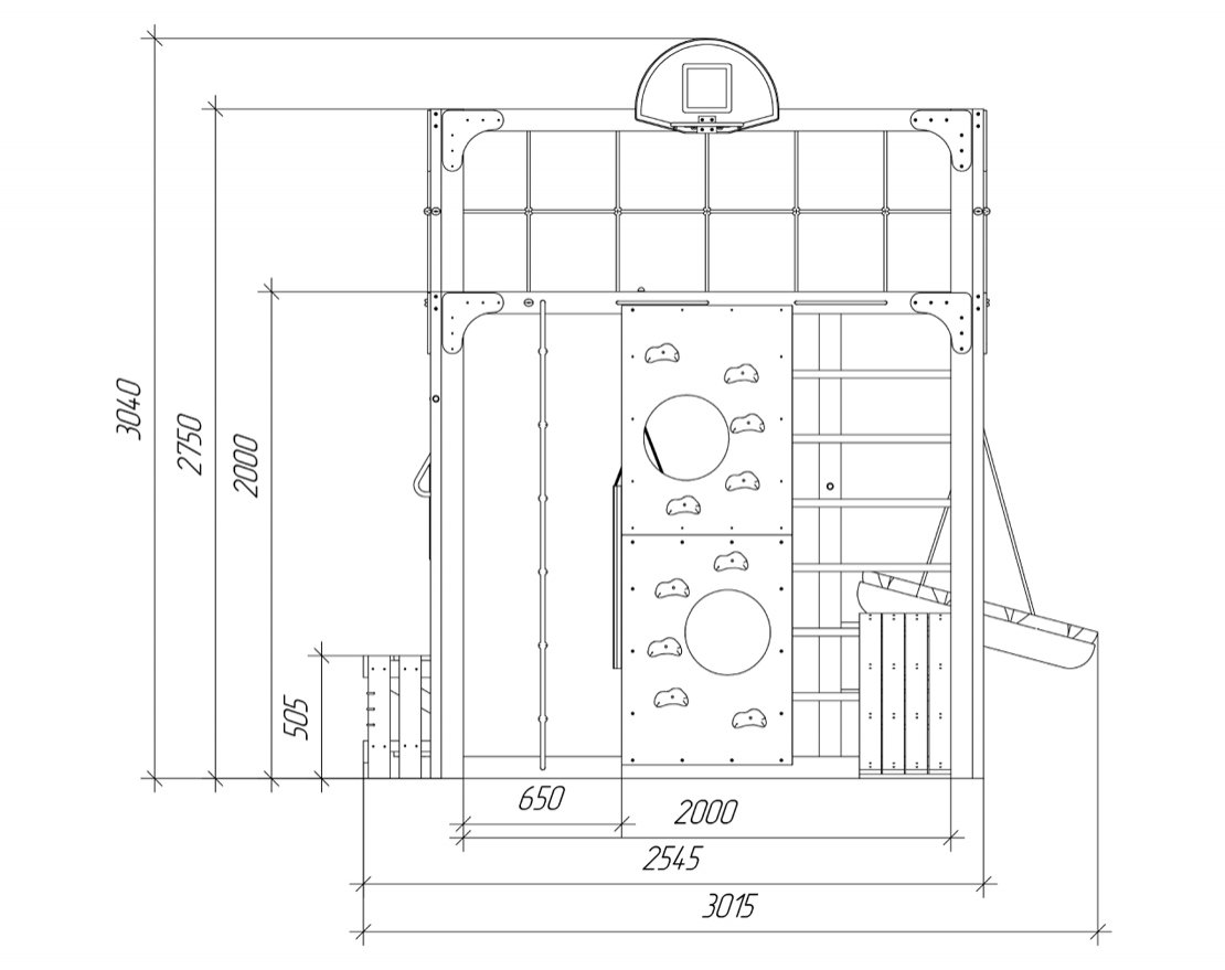 Детский игровой комплекс Куб радости 3 с гамаком для йоги - вид 4