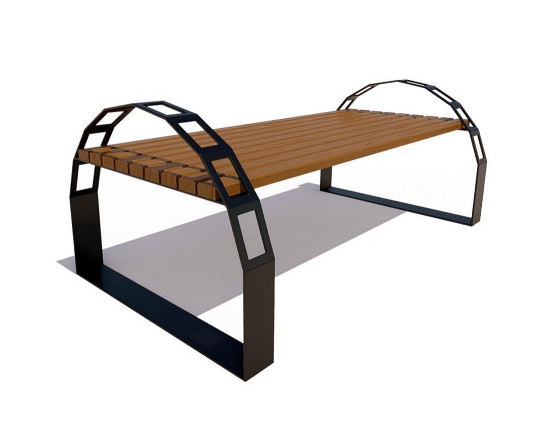 Парковая скамейка Арка, Лиственница - вид 4