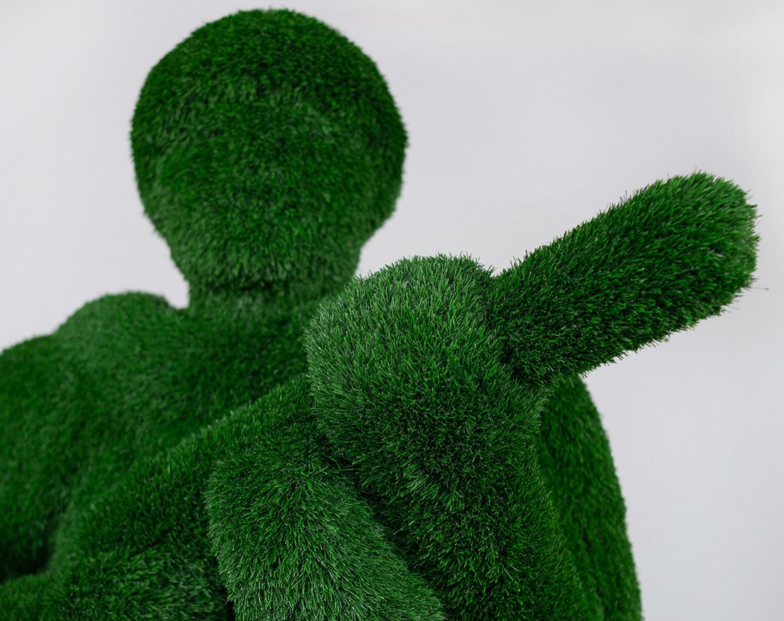 Топиари Герой Отечества - газон Есо - вид 2