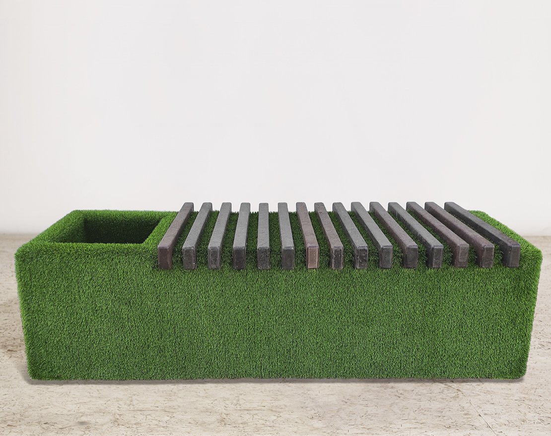 Топиари лавочка Мариэль, бук - газон Premium - вид 4