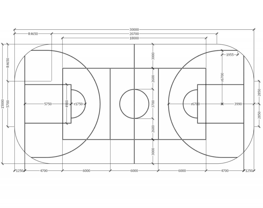 Универсальная хоккейная коробка HC-1 (15x30 м) бесшовное покрытие - вид 2