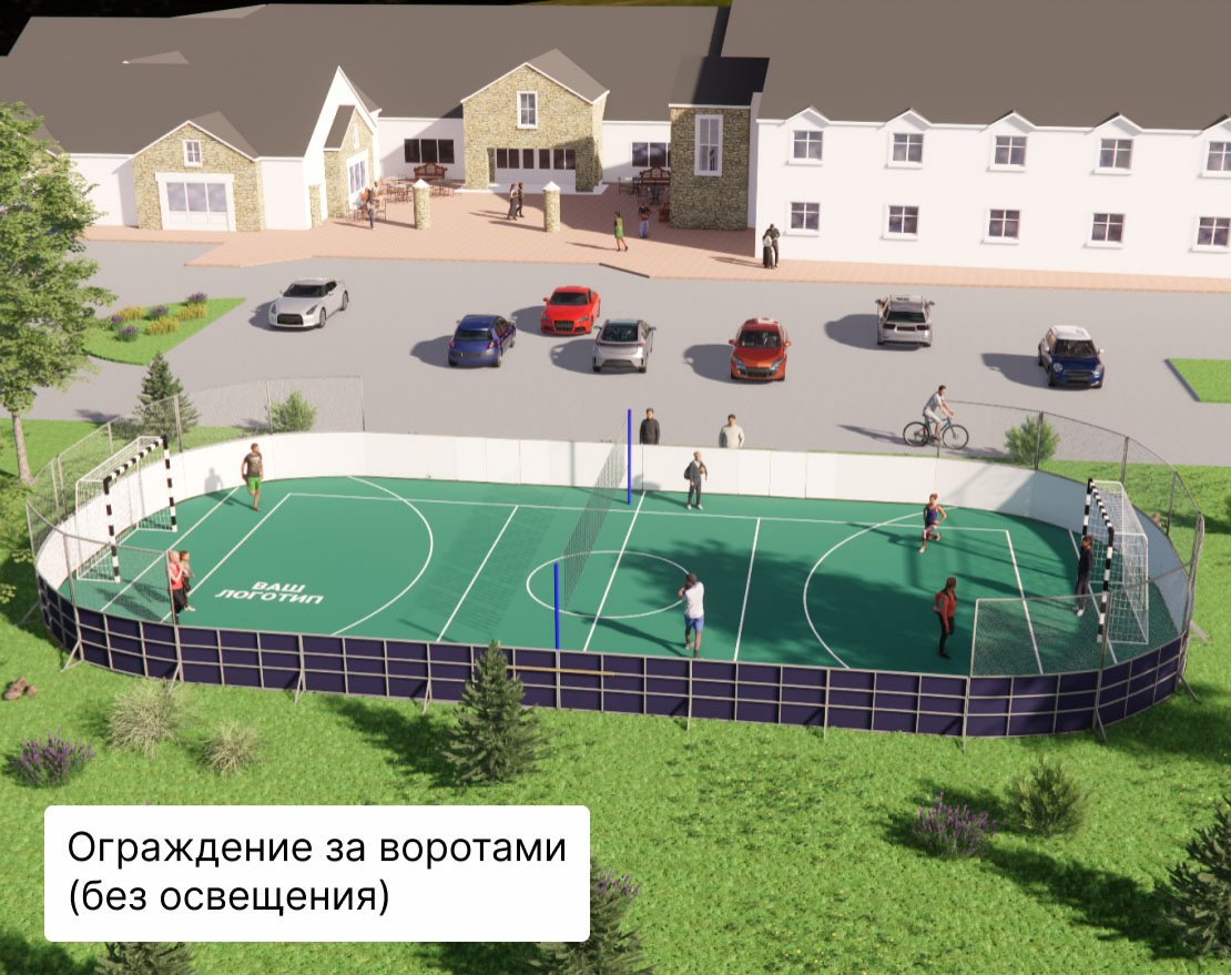 Универсальная хоккейная коробка HC-4 (12x24 м) бесшовное покрытие - вид 5